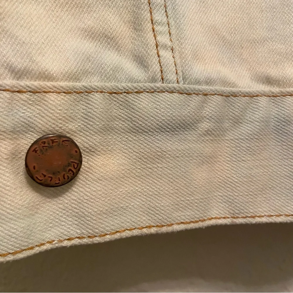 Free People Cream Denim Jacket - Picture 7 of 8